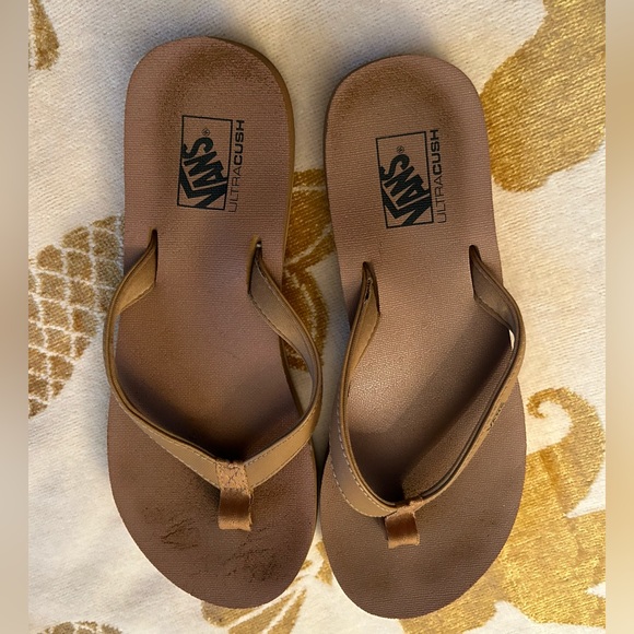 Women's Beige Vans Flip-flops - Size 6 - Picture 2 of 3